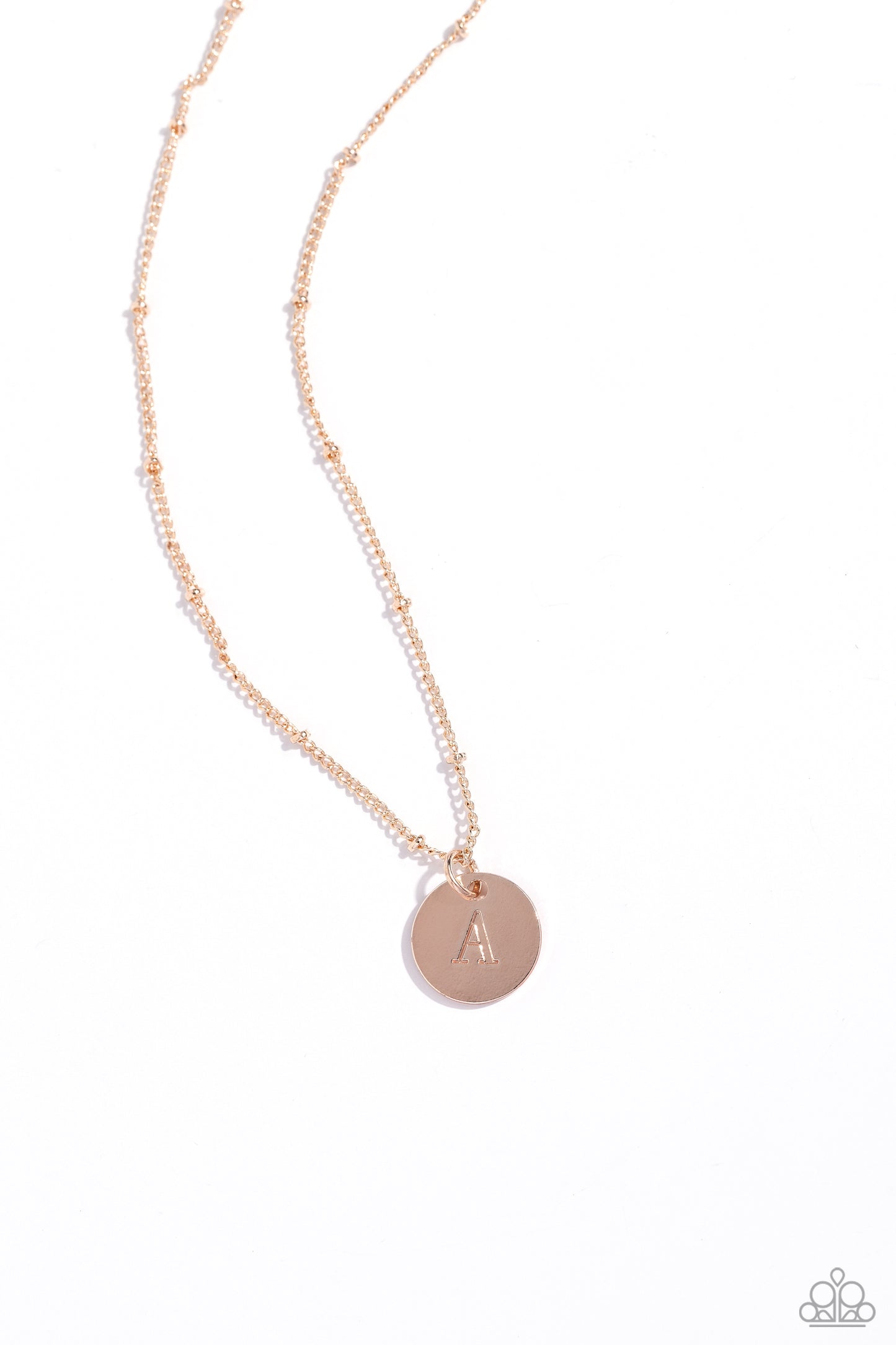 Initial Elegance - Rose Gold - A Necklace