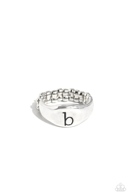 Monogram Memento - Silver - B Ring