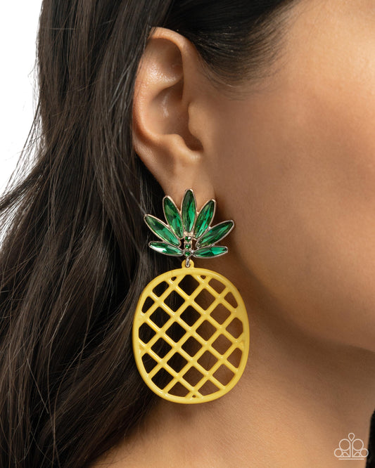 Pineapple Passion - Yellow Earring
