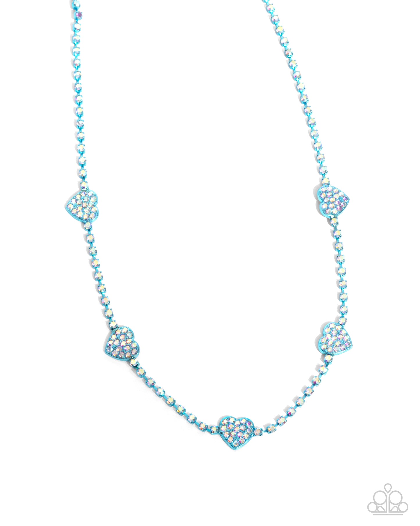Homecoming Hearts - Blue Necklace