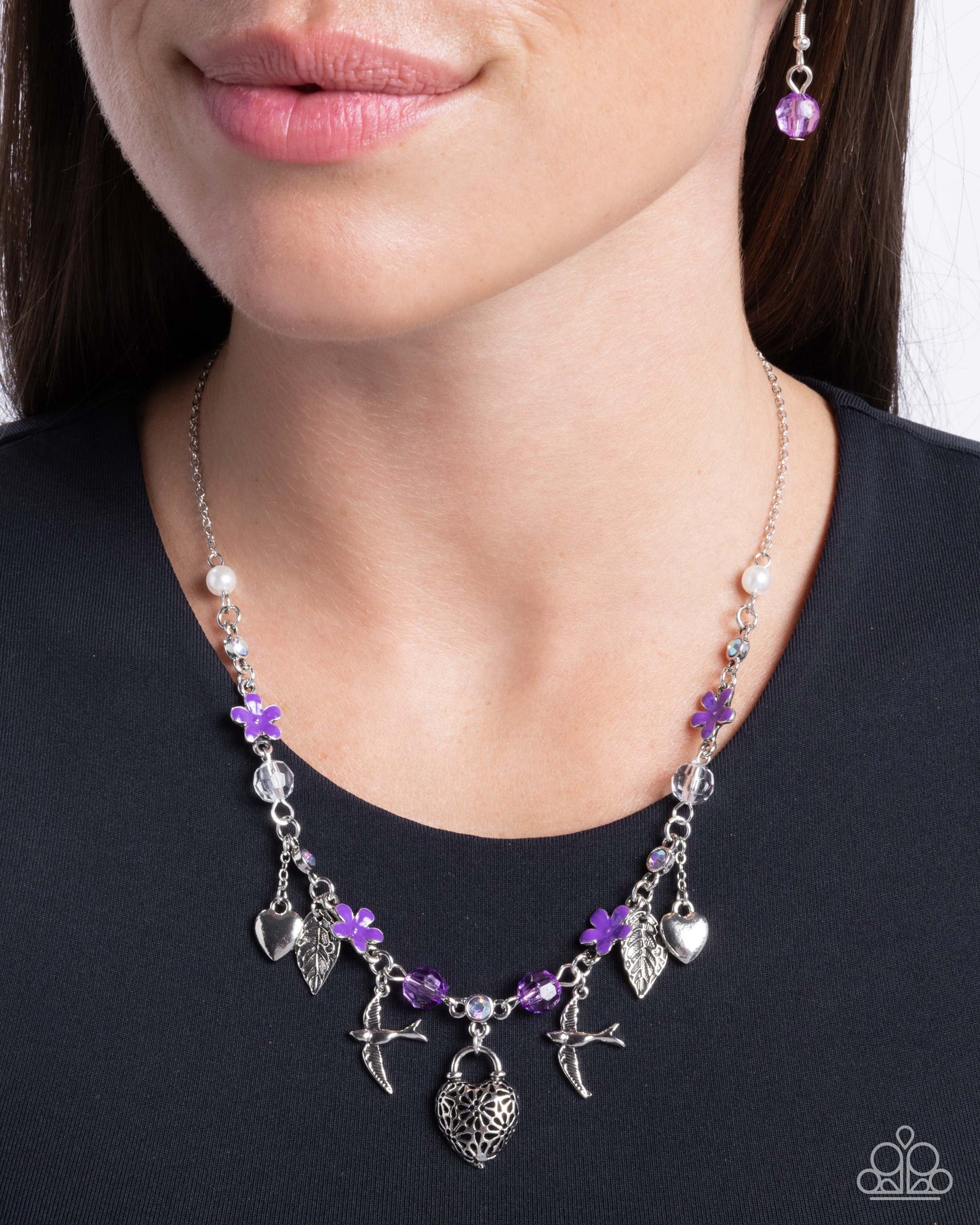 Flight of the Sparrow - Purple Necklace