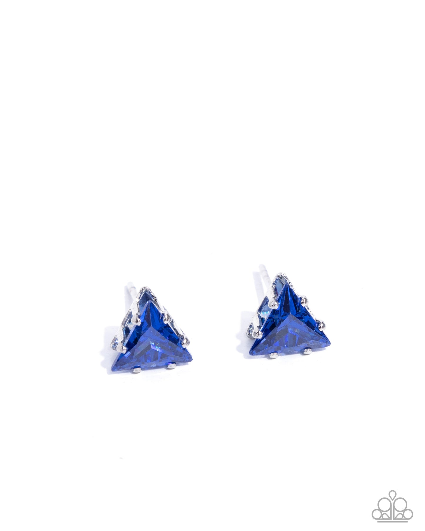 Triangular Twinkle - Blue Earring
