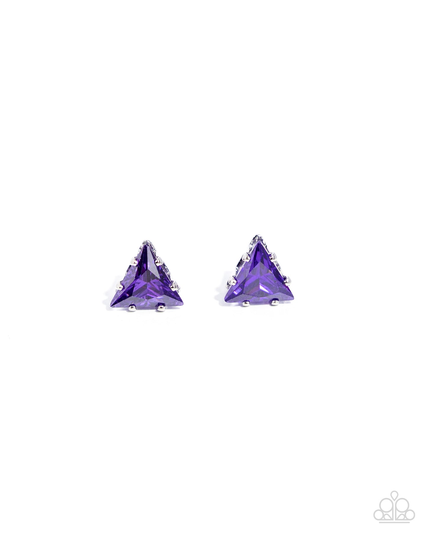 Triangular Twinkle - Purple Earring