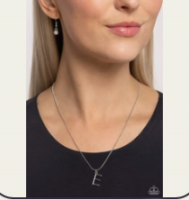 Letter of the Law - White - E Necklace