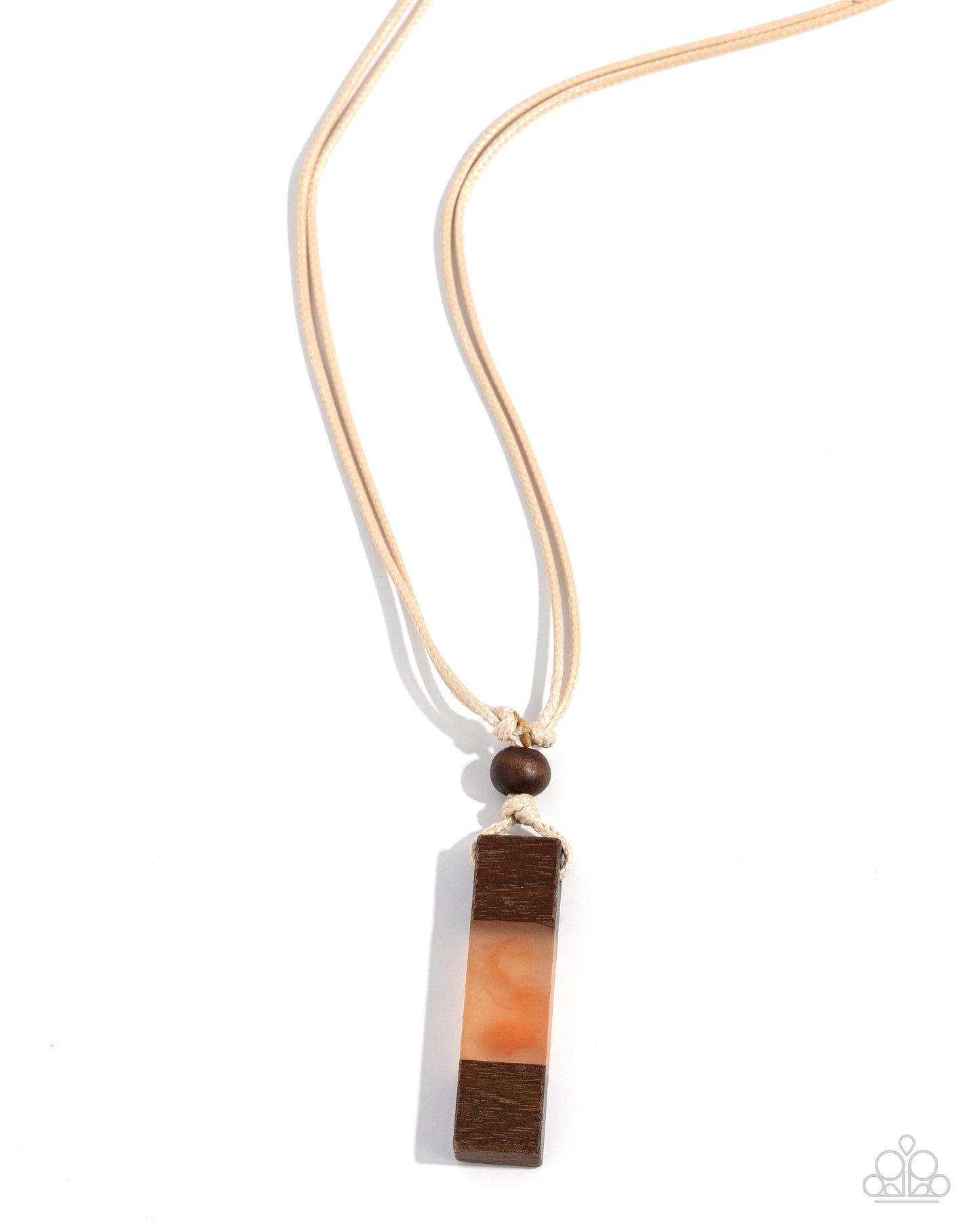 Timber Totem - Orange Necklace