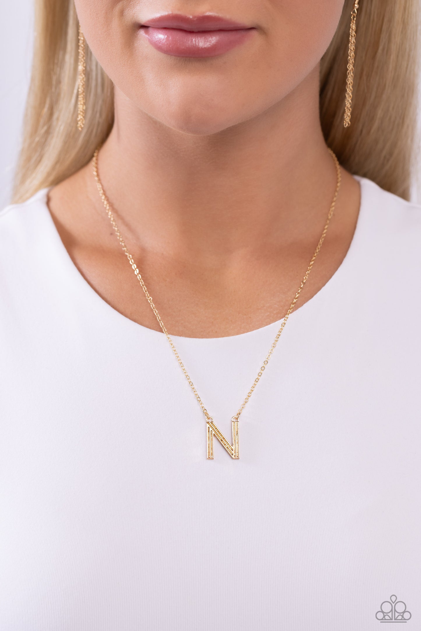 Leave Your Initials - Gold - N Necklace
