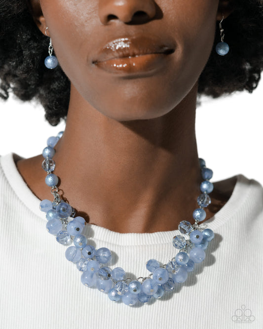 Pearl Pandora - Blue Necklace