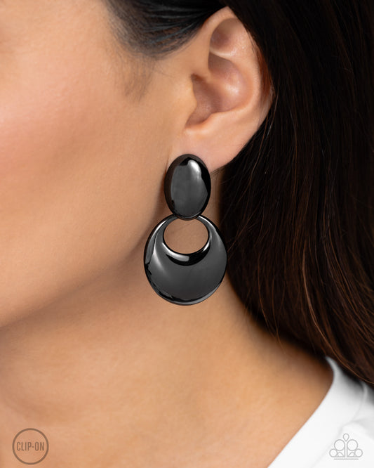 Urban Artistry - Black Earring CLIP ON