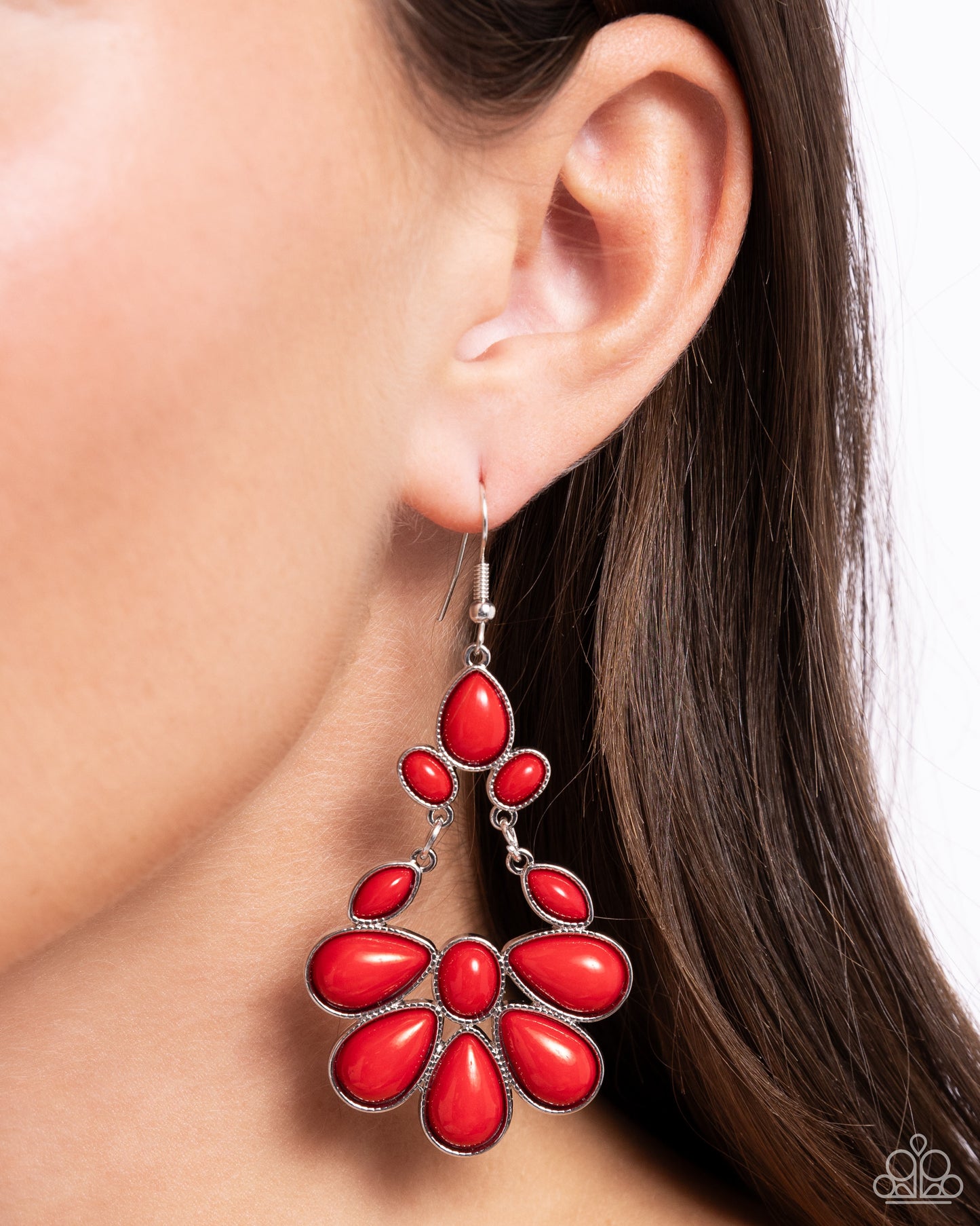 Colorfully Canopy - Red Earring