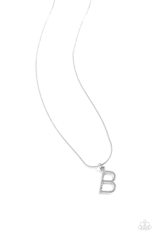 Letter of the Law - White - B Necklace