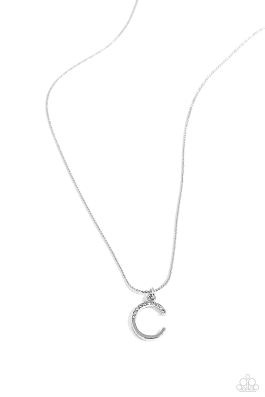 Letter of the Law - White - C Necklace