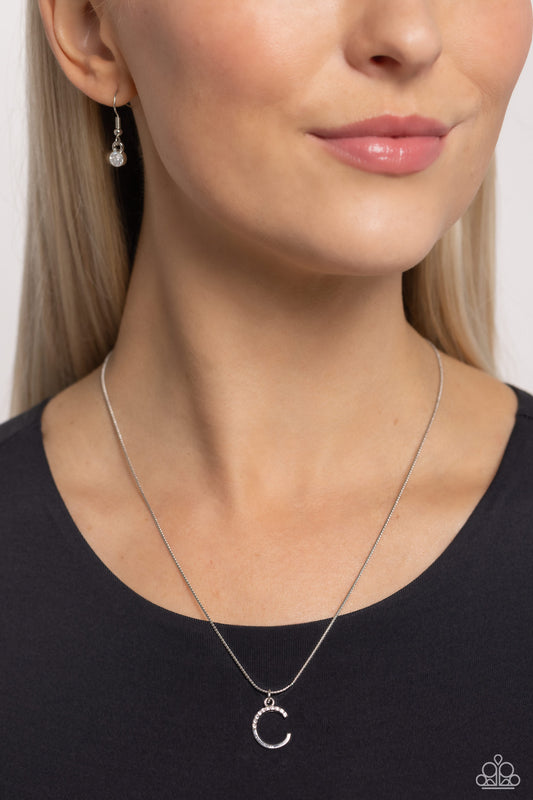 Letter of the Law - White - C Necklace