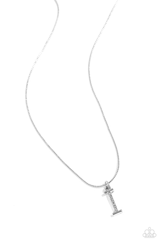 Letter of the Law - White - I Necklace