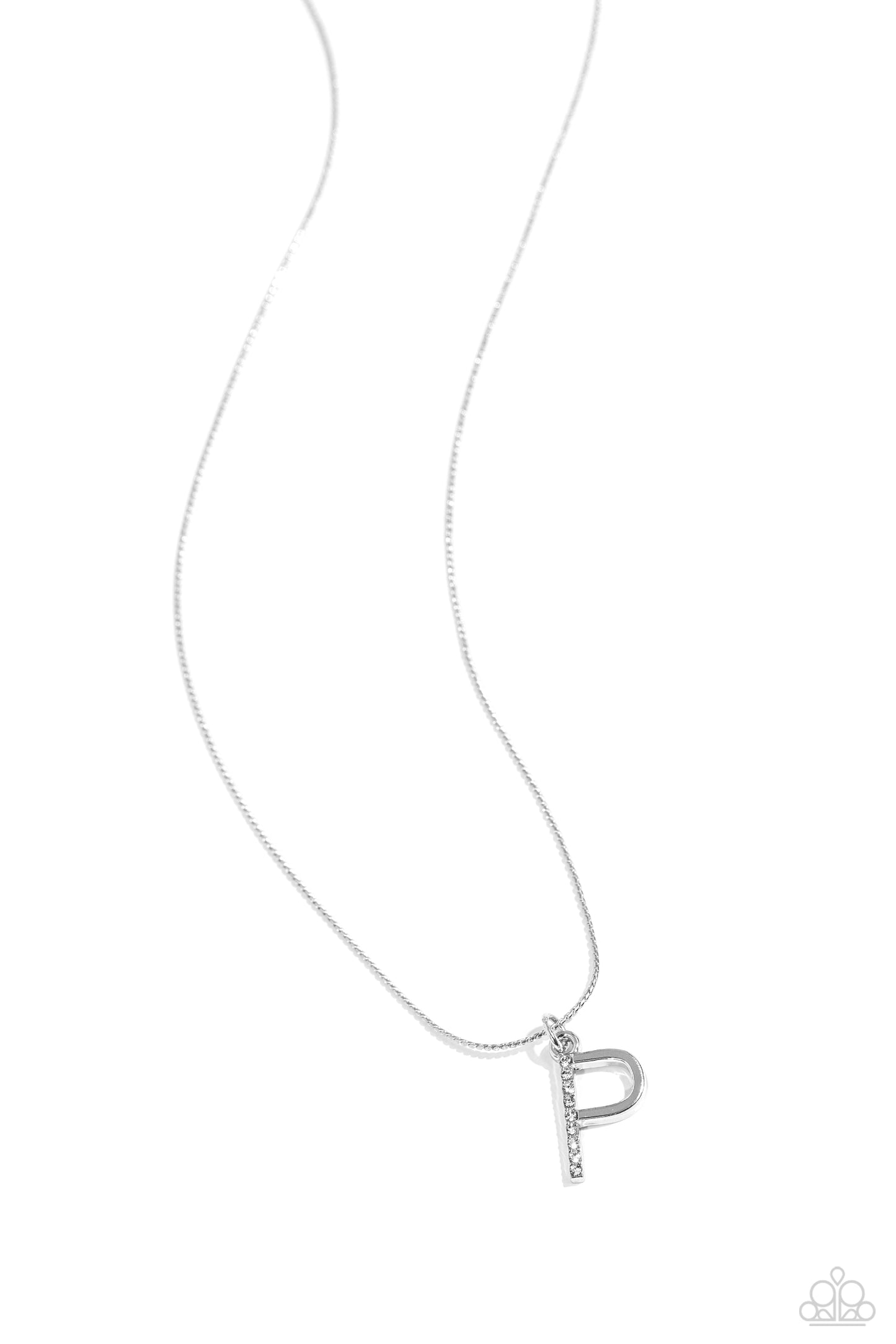 Letter of the Law - White - P Necklace