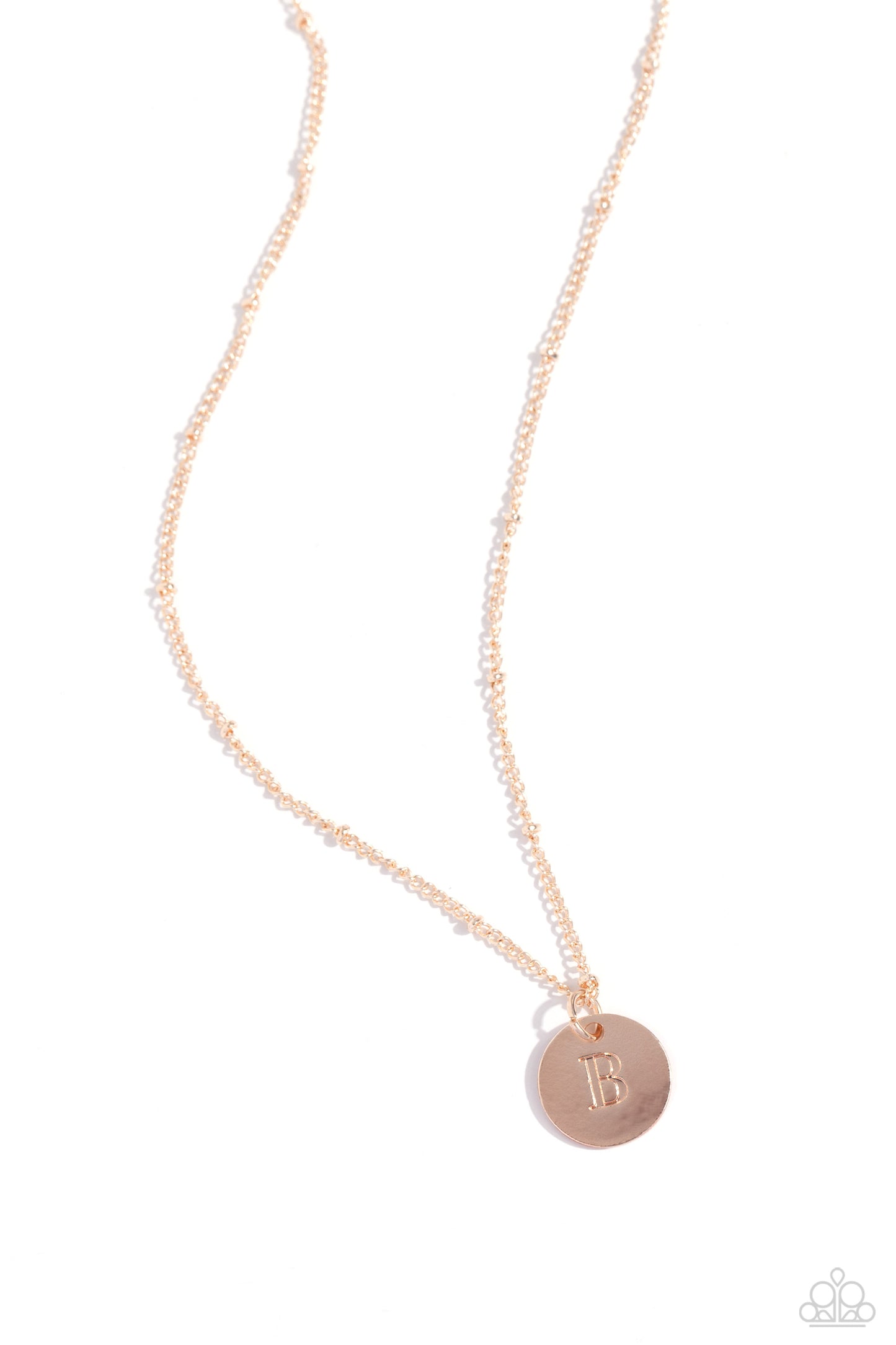 Initial Elegance - Rose Gold - B Necklace