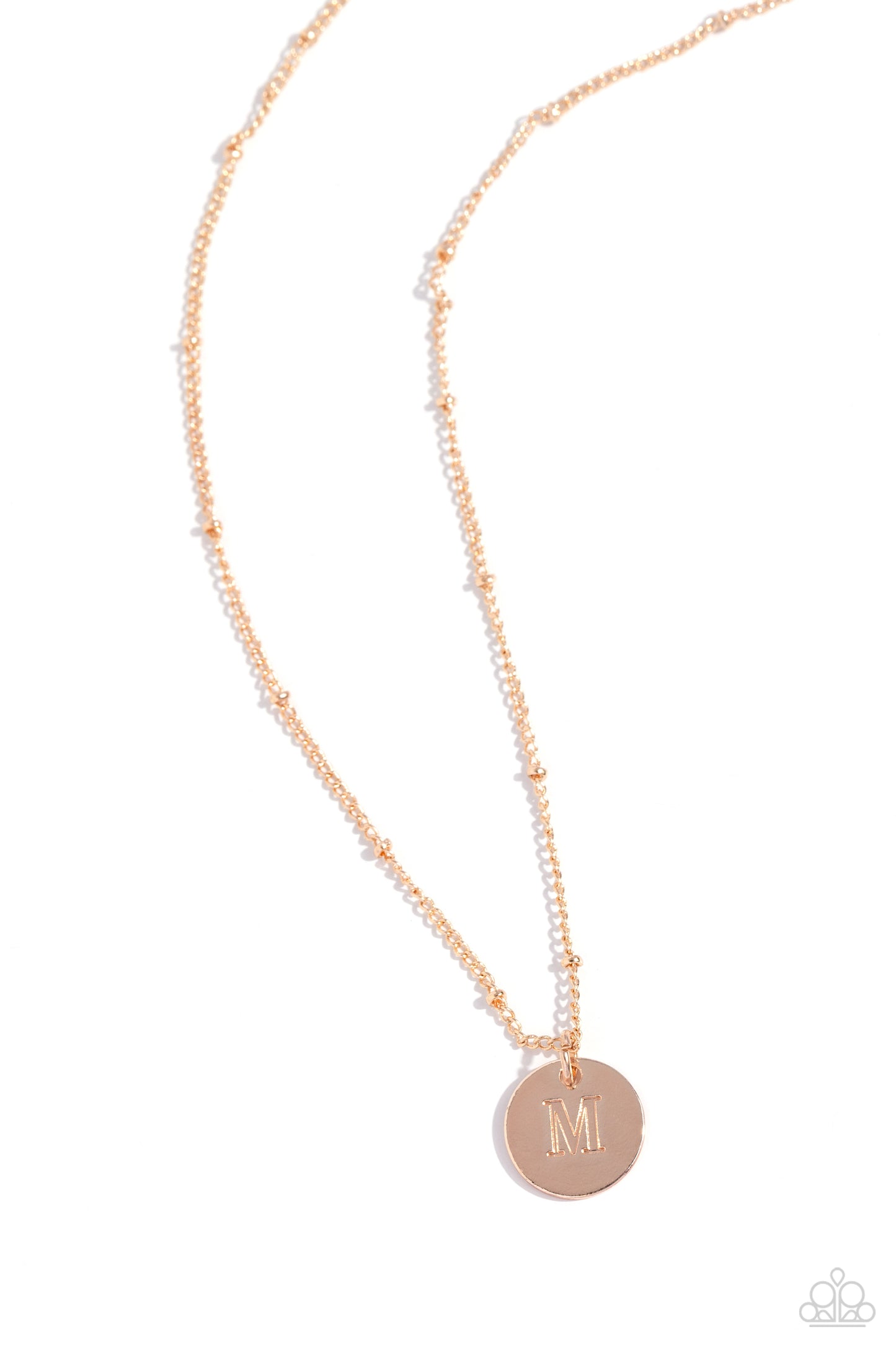 Initial Elegance - Rose Gold - M Necklace