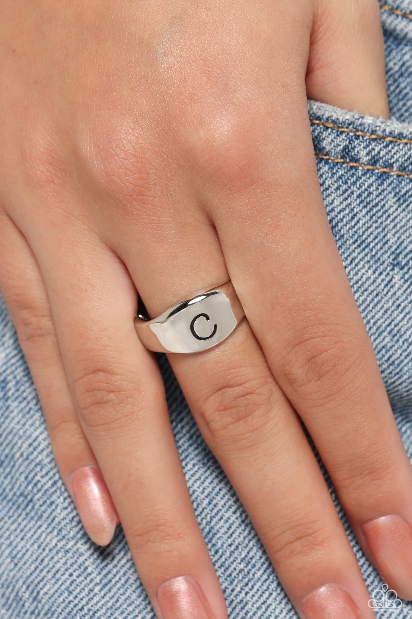 Monogram Memento - Silver - C Ring