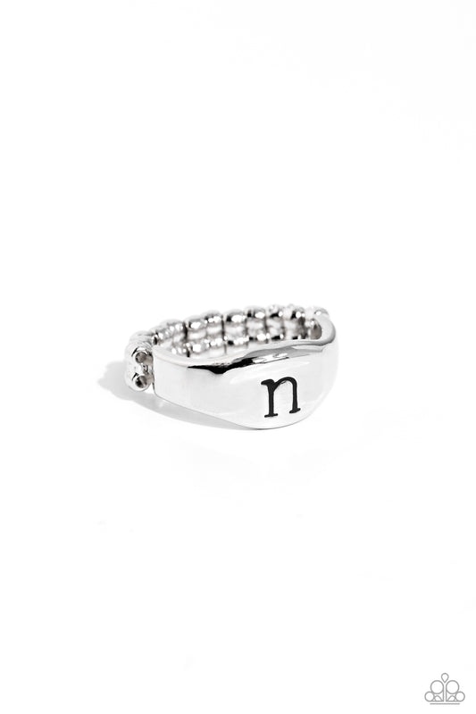 Monogram Memento - Silver - N Ring