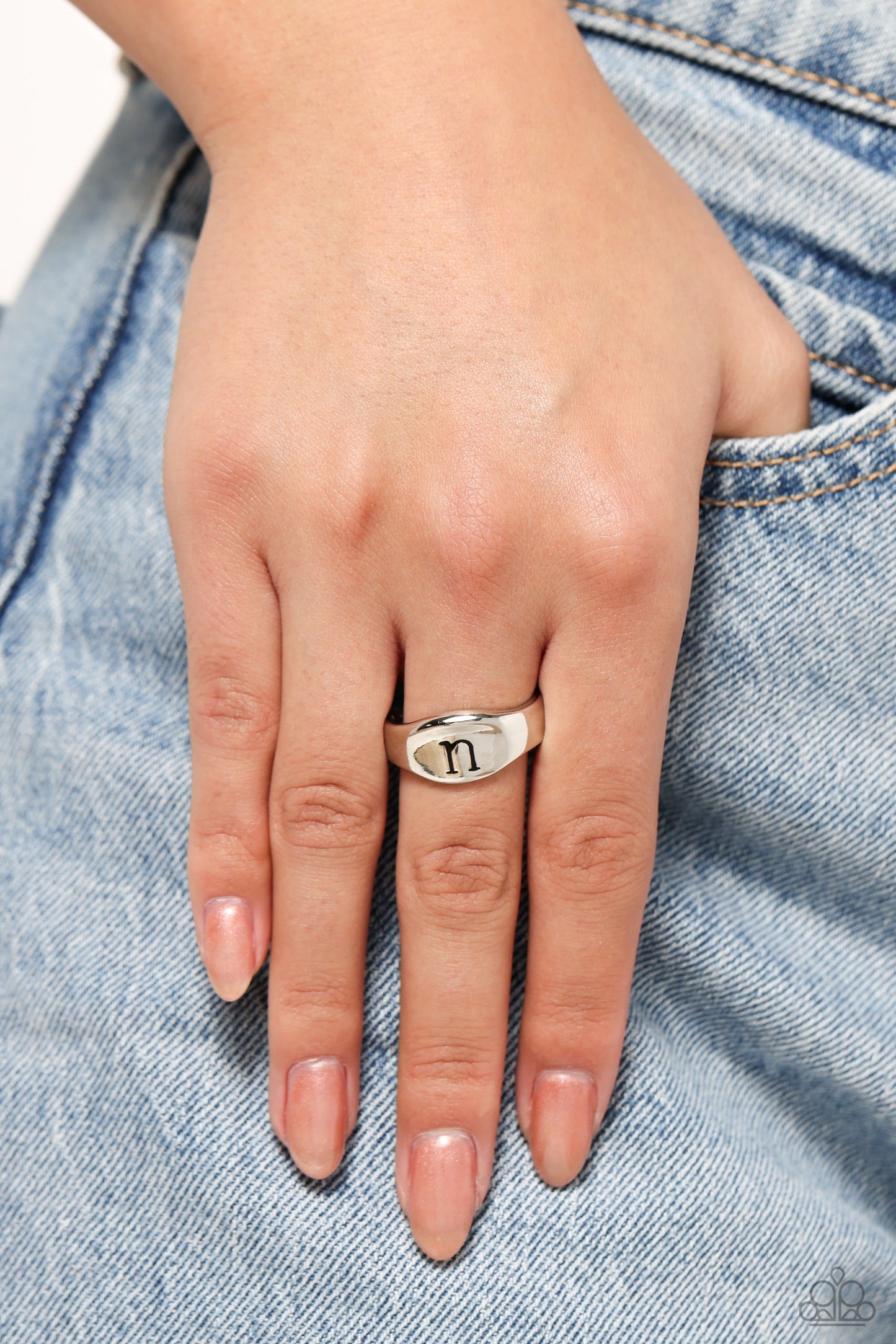 Monogram Memento - Silver - N Ring