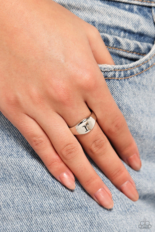 Monogram Memento - Silver - R Ring