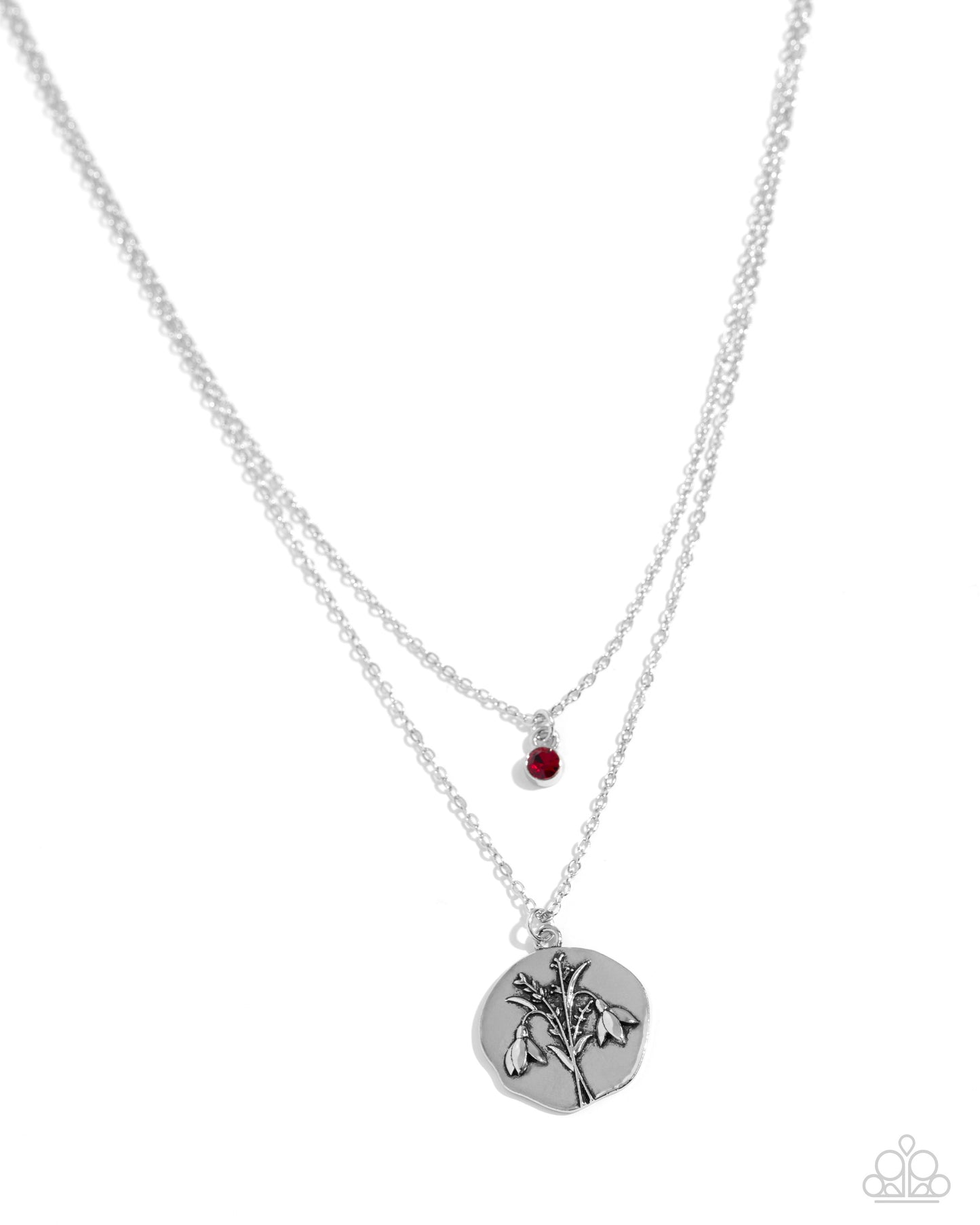 Birthstone Beauty - Red Necklace Jan.