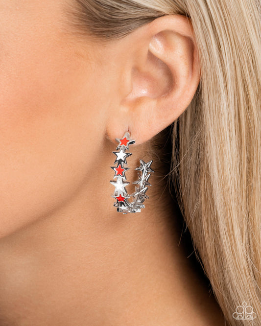 Star Spangled Statement Red Earring