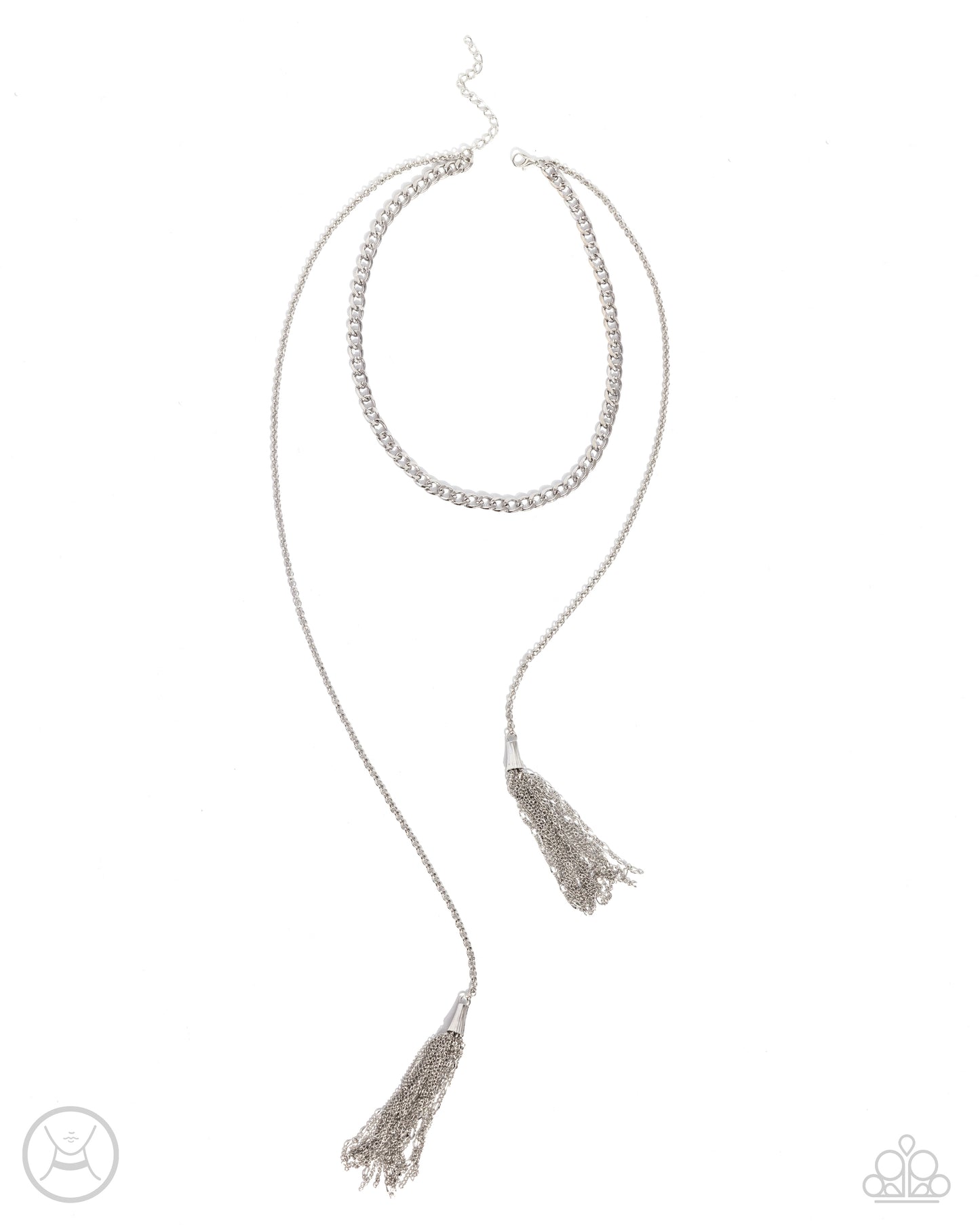 Tassel Theme - Silver Necklace