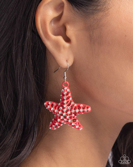 Skilled Starfish - Orange Earring