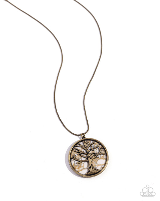 Tree Talisman - Brass Necklace