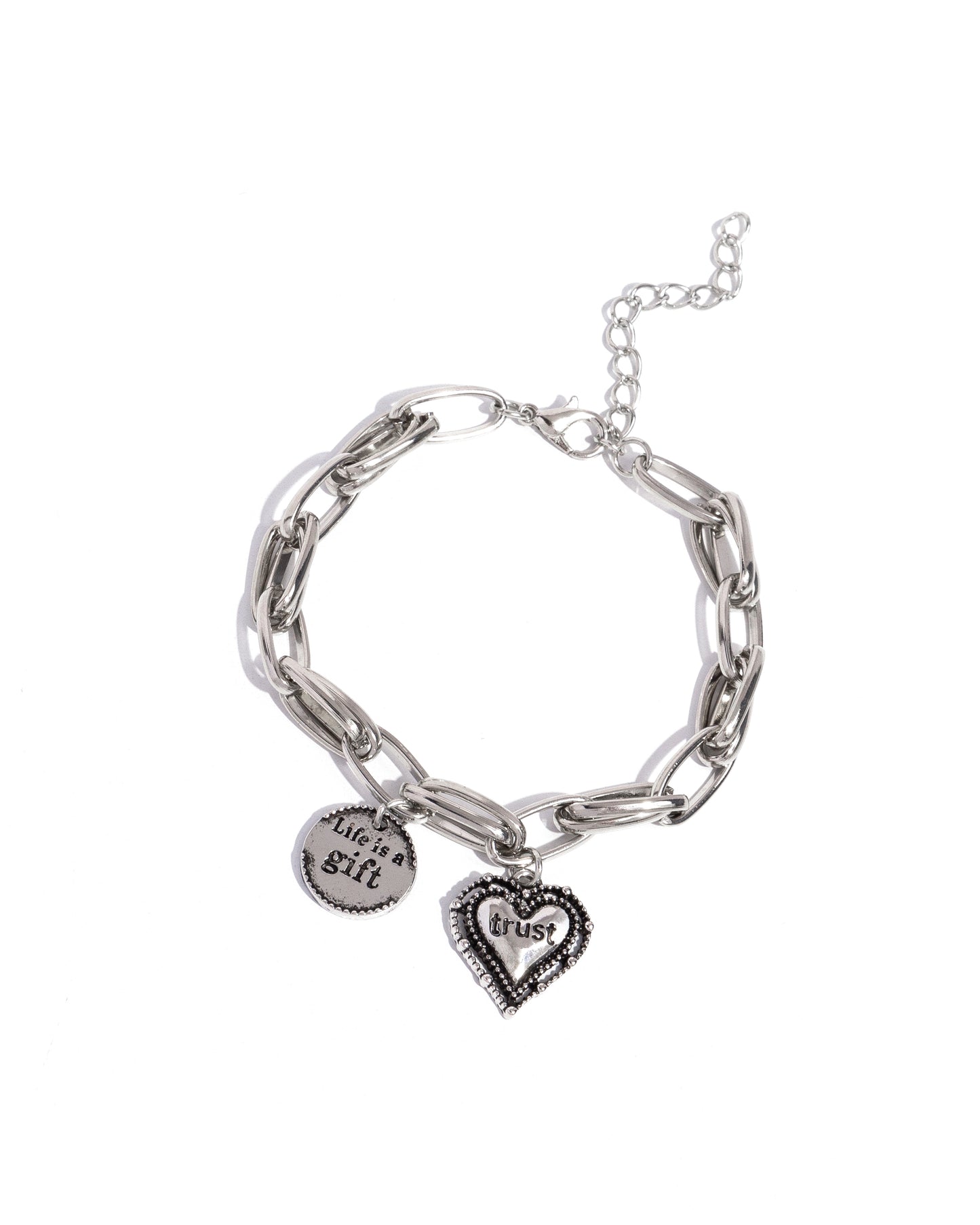 Life Is A Gift - Silver Bracelet