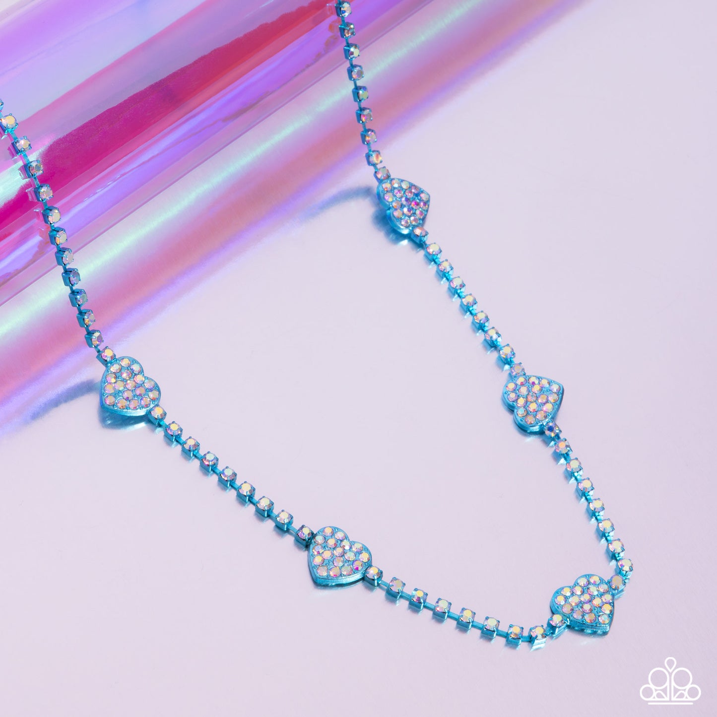 Homecoming Hearts - Blue Necklace