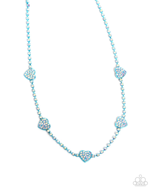Homecoming Hearts - Blue Necklace
