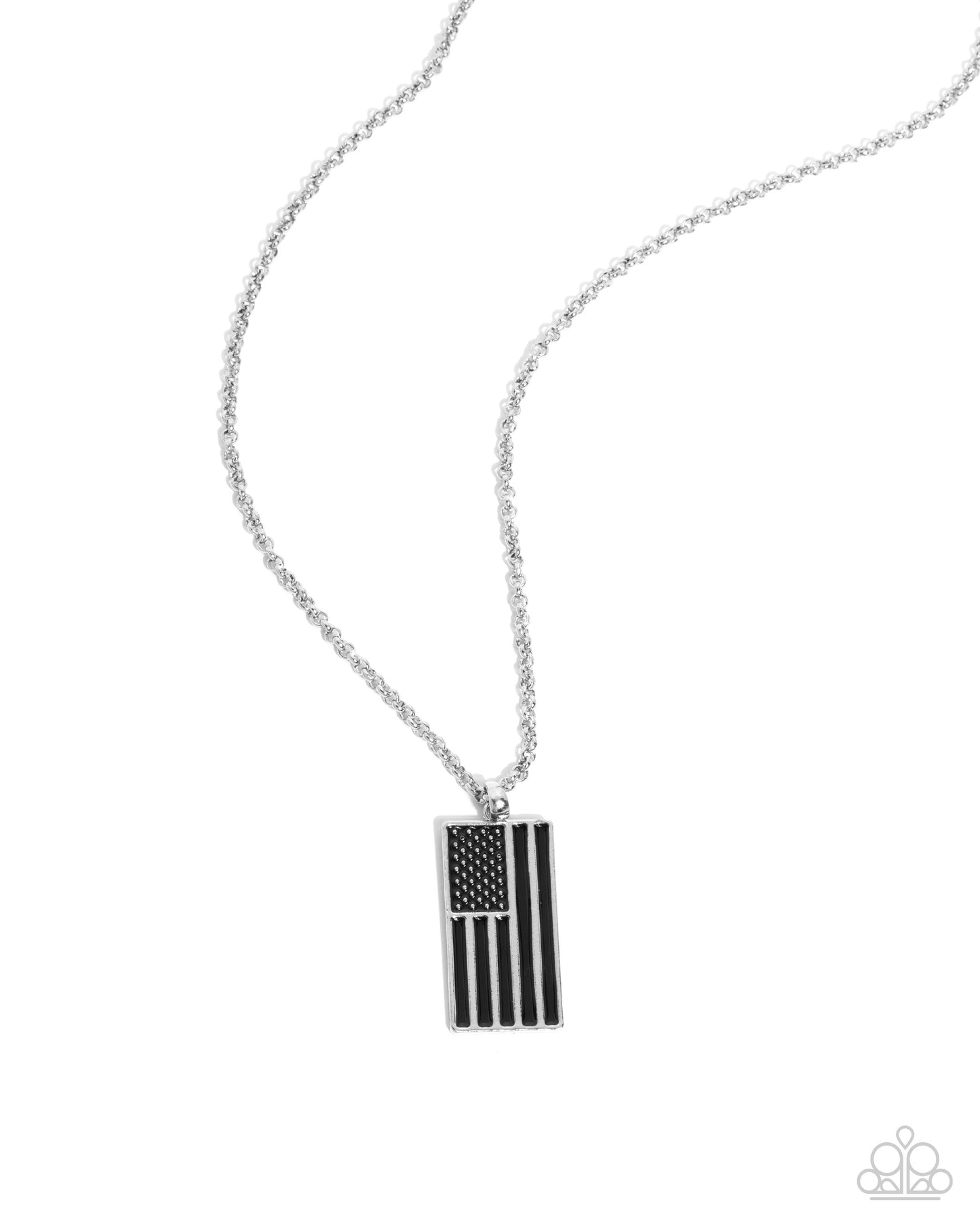 Patriotic Pastime - Black Necklace