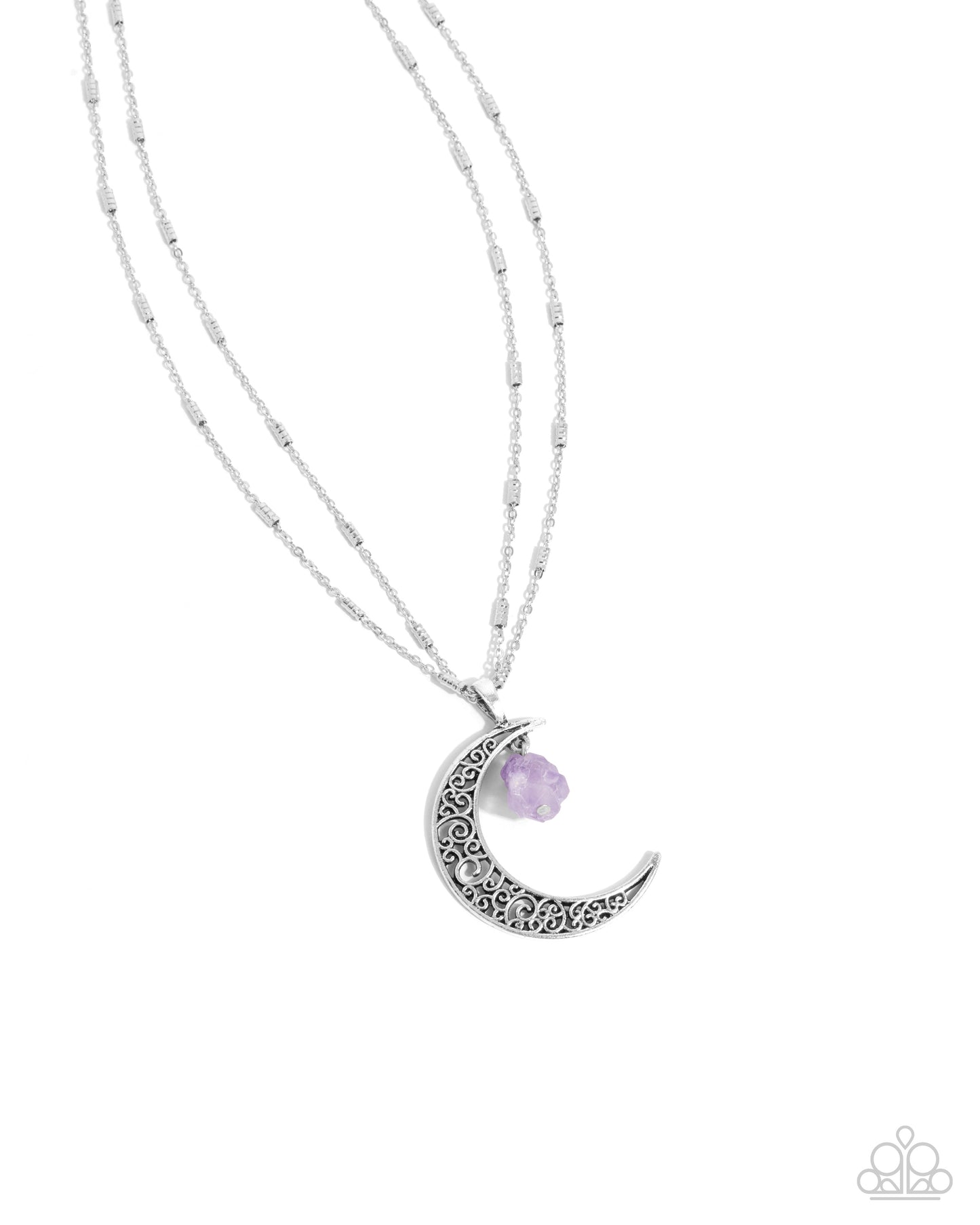 Crescent Charm - Purple Necklace