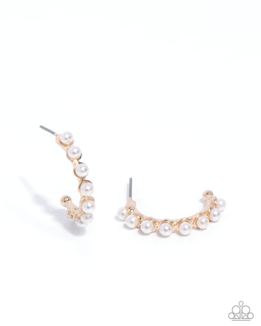 Pearly Passage - Gold Earring