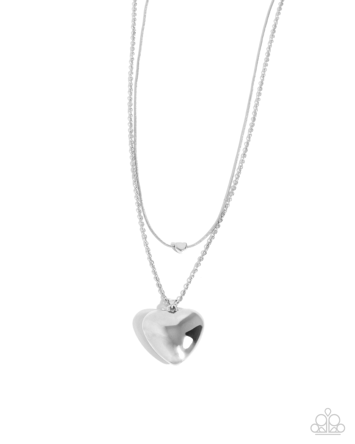 Halting Hearts - Silver Necklace