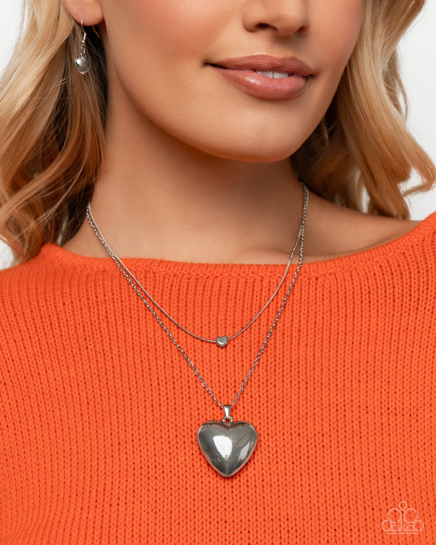 Halting Hearts - Silver Necklace