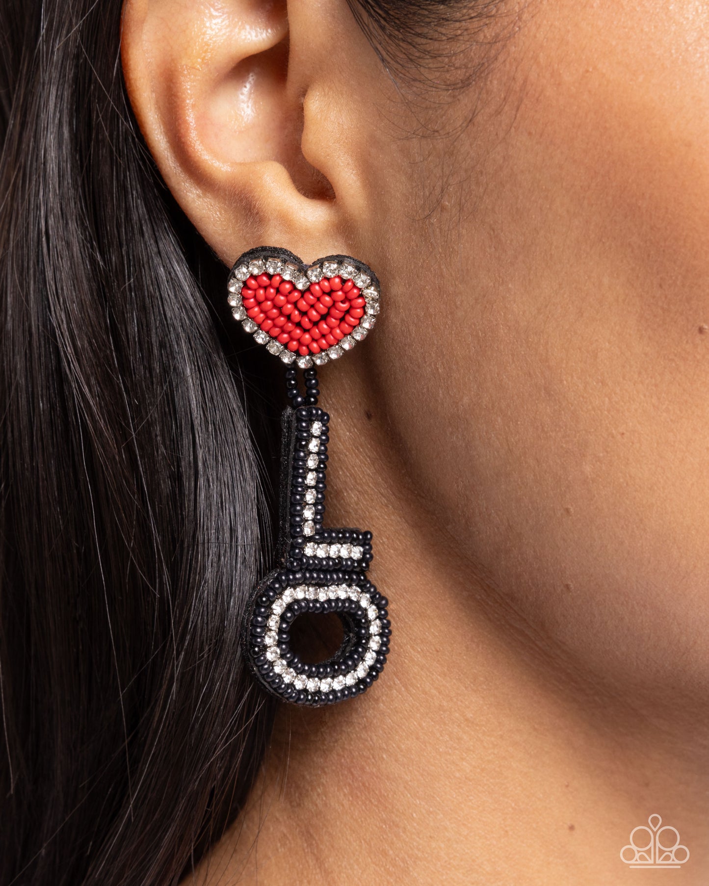 Visible Valentines - Black Earring