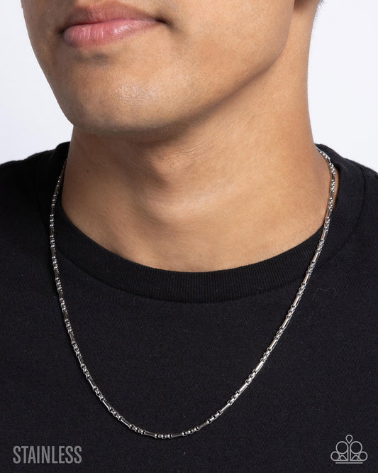 Pondering Paperclip - Silver Necklace