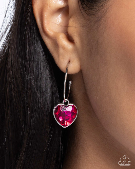 Diamond of the Night - Pink Earring