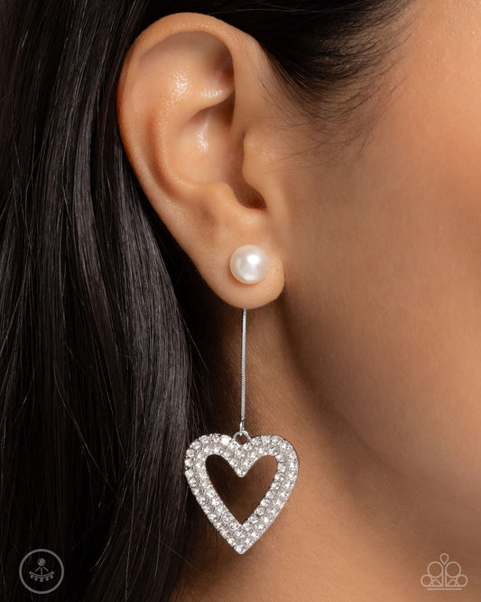Valentines Vision - White Earring