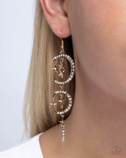 Celestial Cascade - Gold Earring