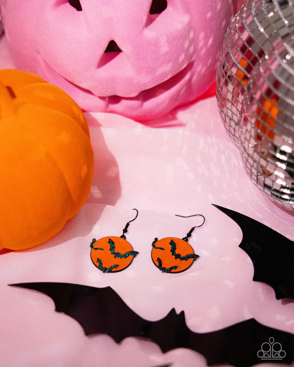 Vampire Bats - Orange Earring