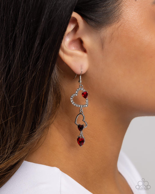 Courting Cascade - Red Earring