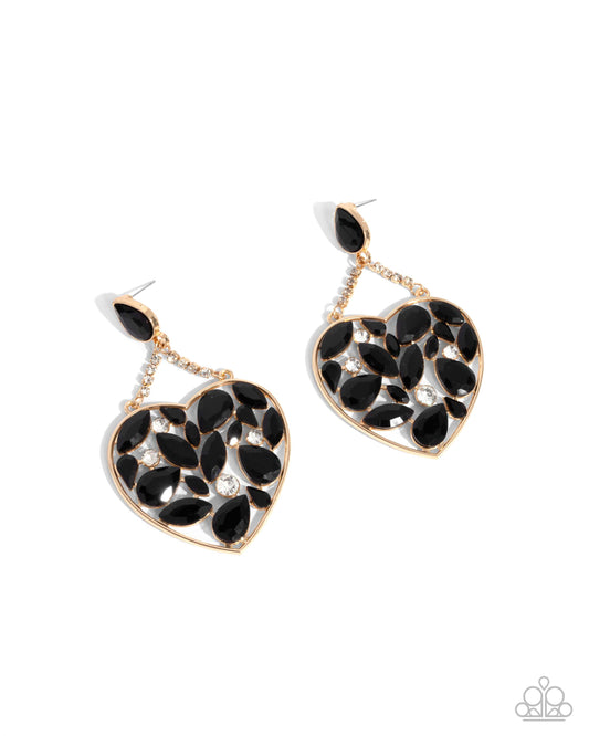 Glittery Gait - Black Earring