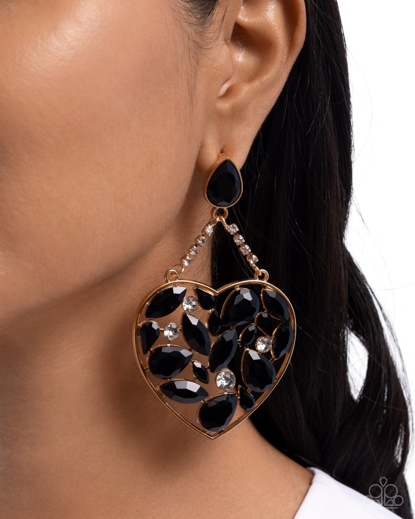 Glittery Gait - Black Earring