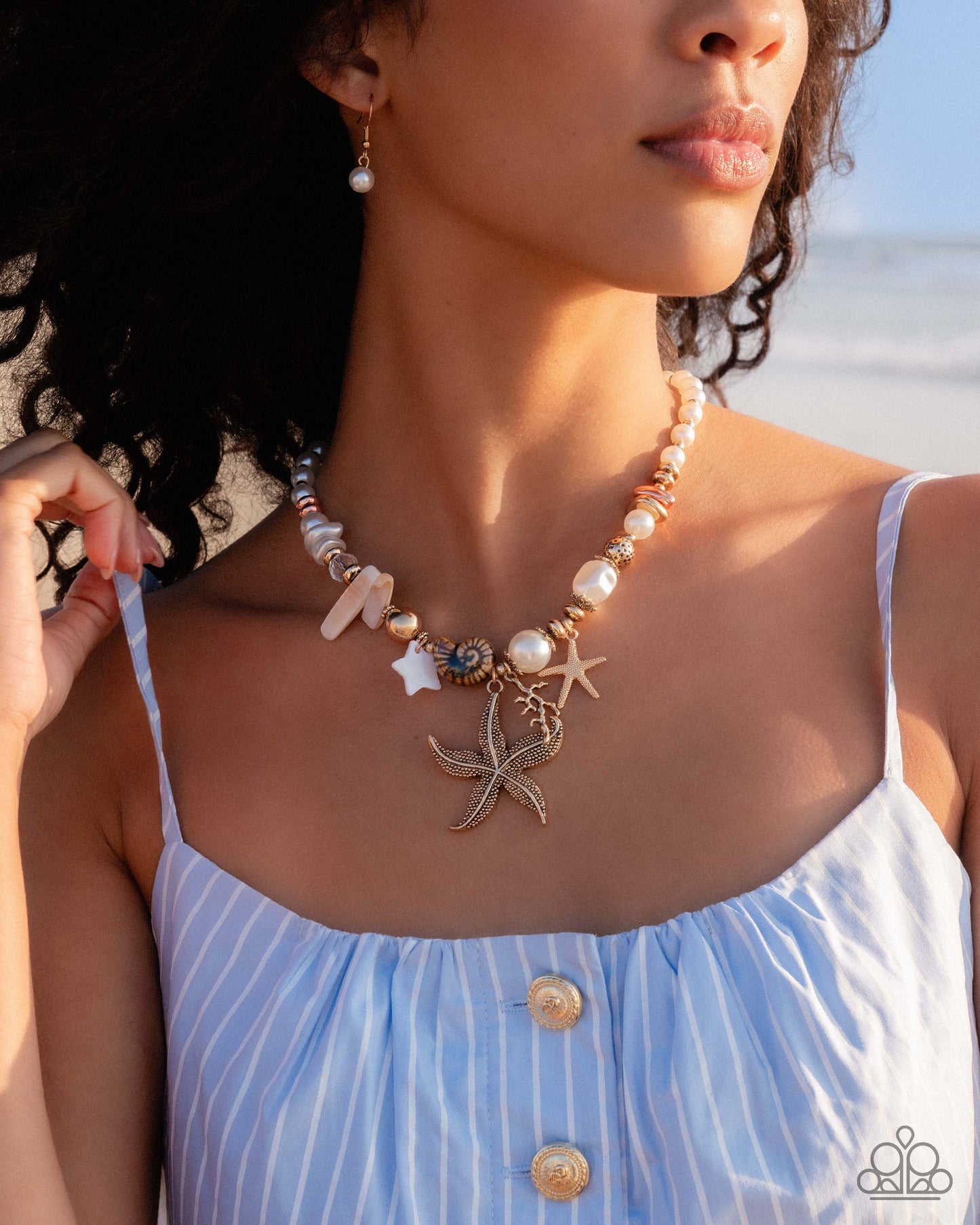 Coastal Cameo - Multi Necklace