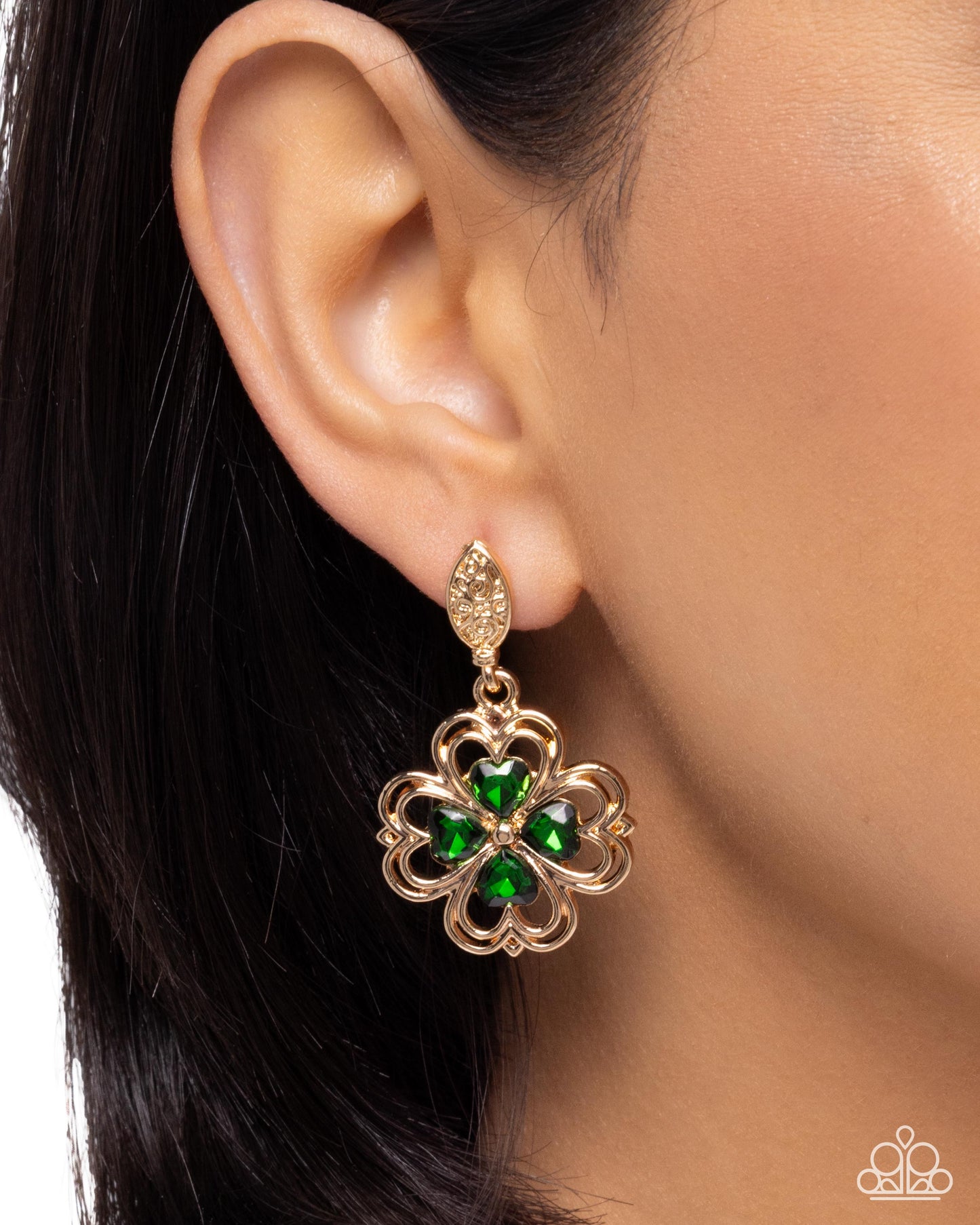 Casual Clover - Green Earring