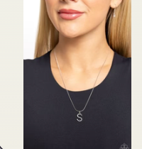 Letter of the Law - White- S Necklace