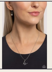 Letter of the Law - White - W Necklace